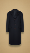 Midnight navy Italian wool topcoat